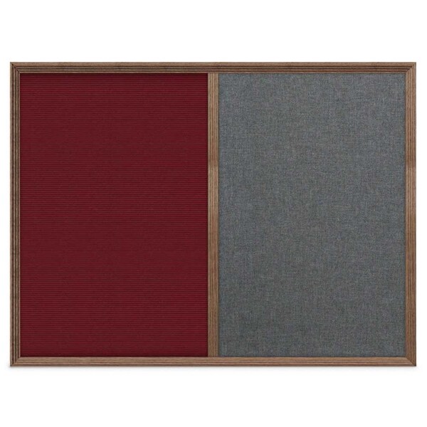 Enclosed Corkboard, 1 Door, 72"x36", 4" Fra, UV3425-BRONZE-MEDGRY